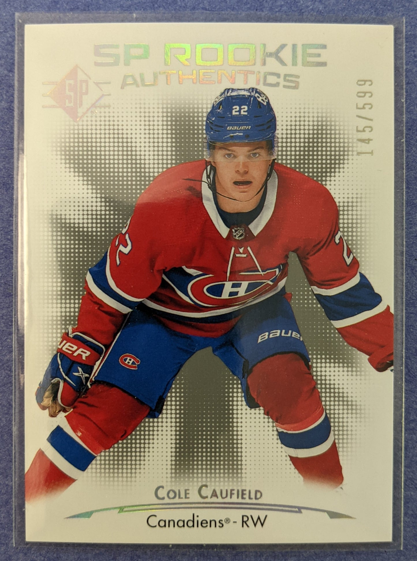 2021-22 Upper Deck SP - Cole Caufield SP Rookie Authenics #124 (145/599)