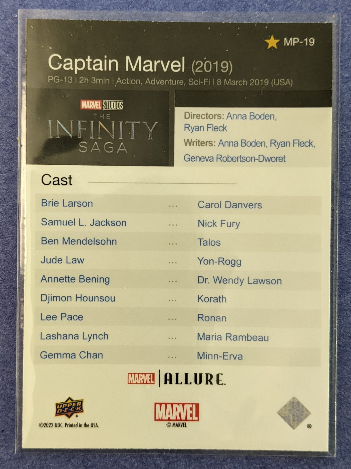 2022 Upper Deck Marvel Allure - Captain Marvel (2019) #MP-19