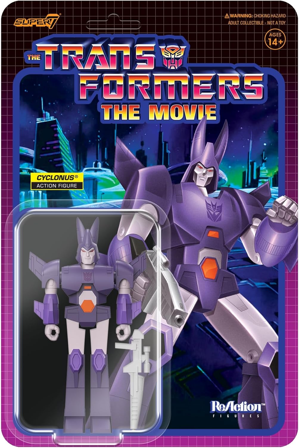 Super 7 ReAction Transformers - Cyclonus