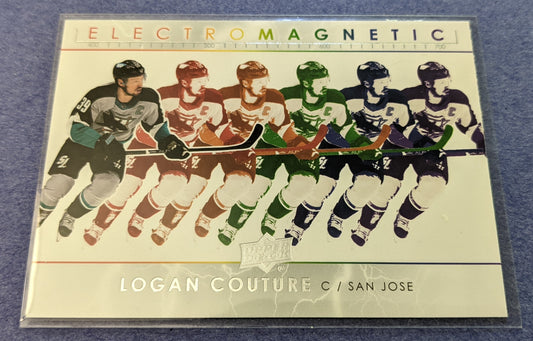 2021-22 Upper Deck Series 1 - Logan Couture Electro Magnetic #EM-28