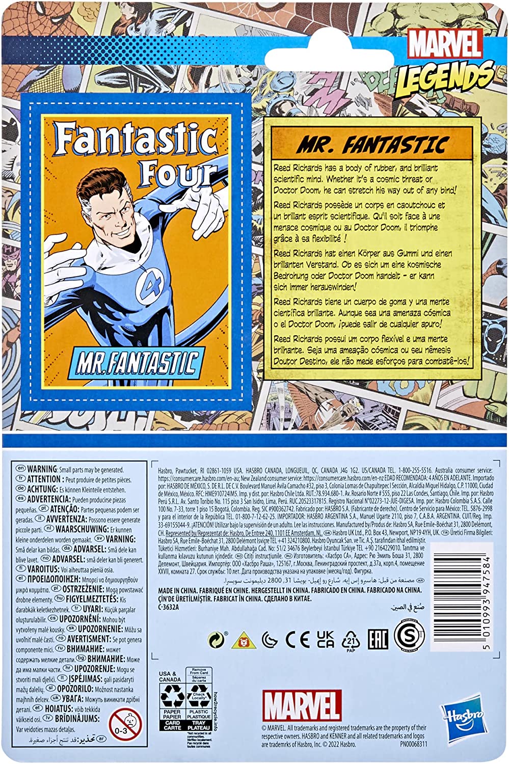 Hasbro Marvel Legends 3.75" Retro Action Figure - Mr. Fantastic