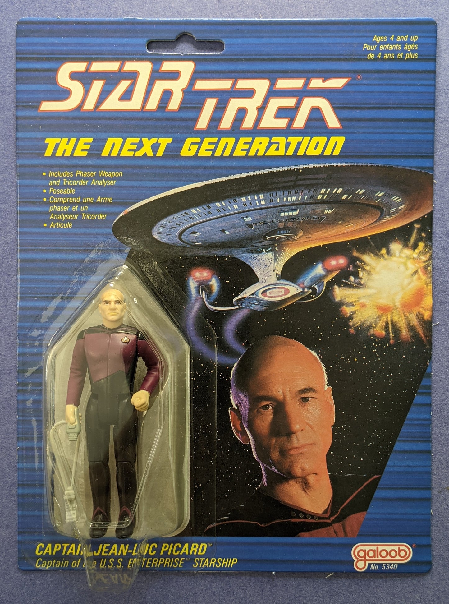 1988 Galoob Star Trek The Next Generation (Vintage) - Captain Jean-Luc Picard