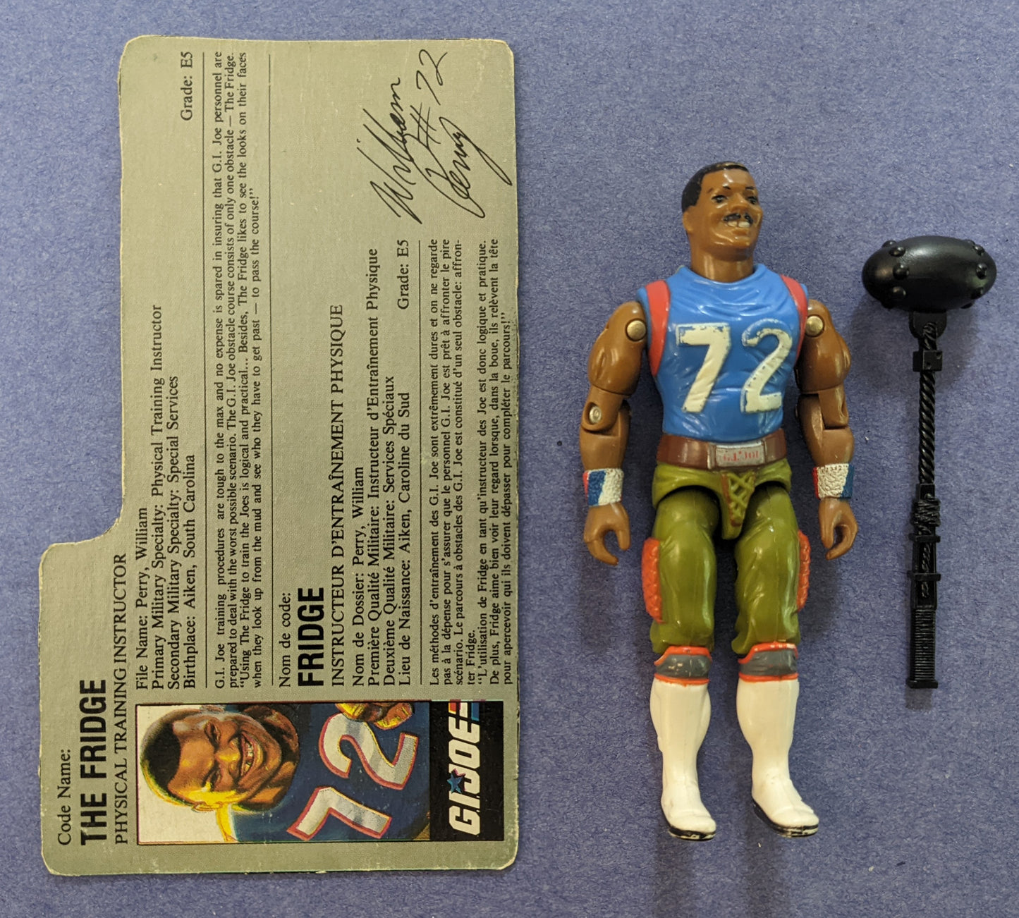 1987 Hasbro G.I. Joe (Vintage) - William "Refrigerator" Perry a.k.a. The Fridge