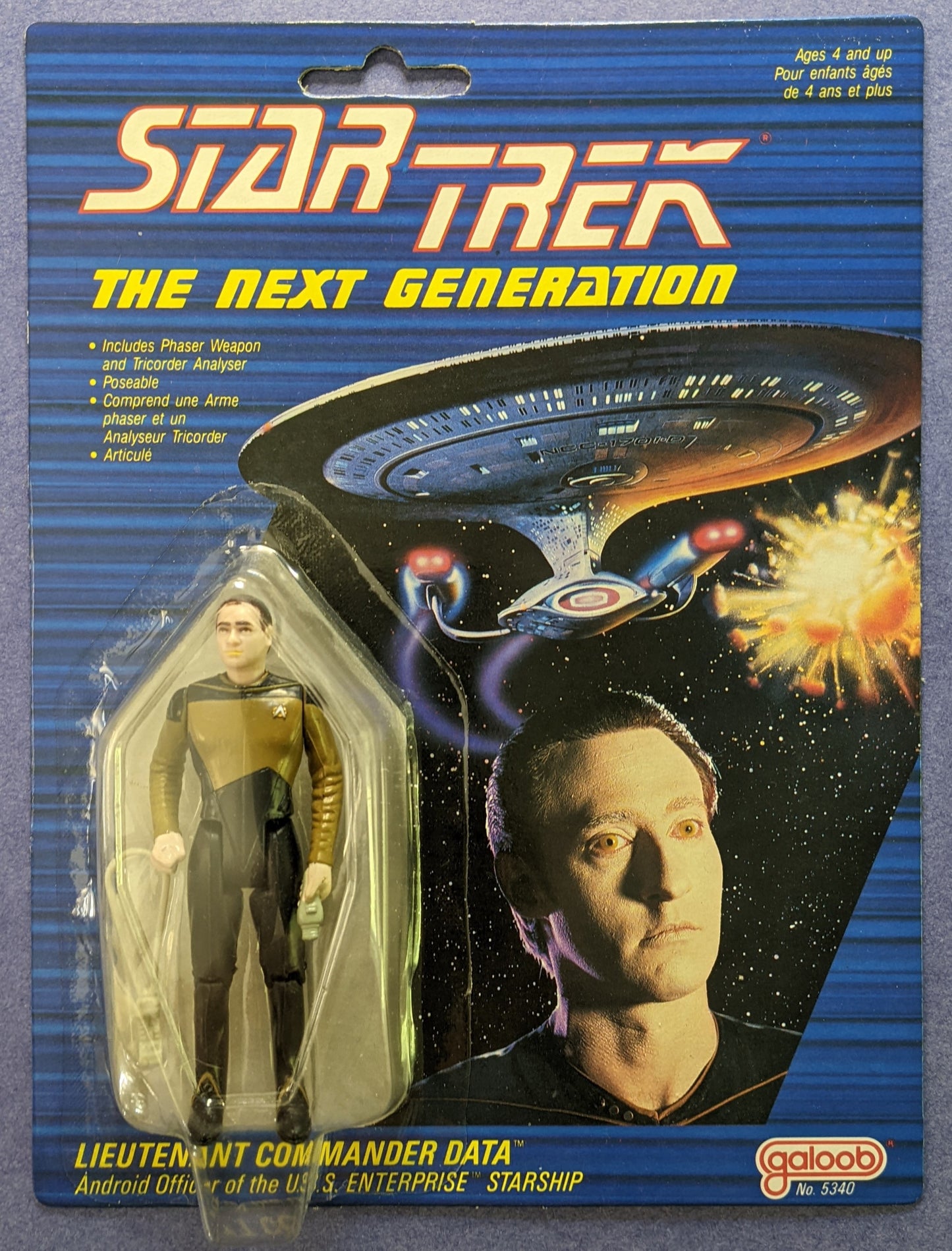 1988 Galoob Star Trek The Next Generation (Vintage) - Lieutenant Commander Data