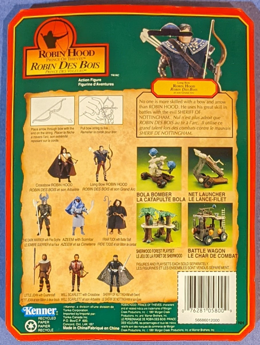 1991 Kenner Robin Hood Prince of Thieves (Vintage) - Longbow Robin Hood