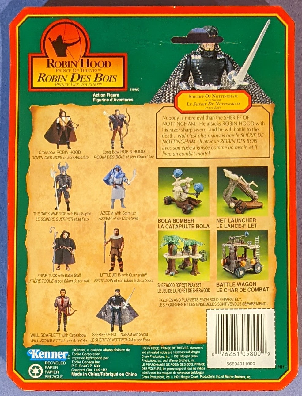 1991 Kenner Robin Hood Prince of Thieves (Vintage) - Sheriff of Nottingham