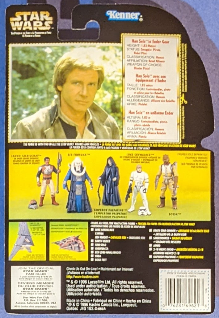 1996 Kenner Star Wars Power Of The Force (Vintage) - Han Solo in Endor Gear