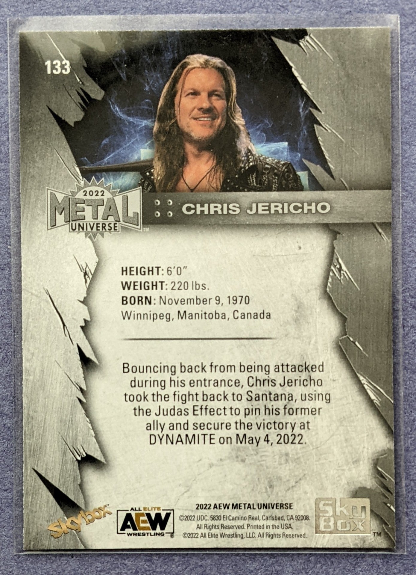 2022 Skybox AEW Metal Universe - Chris Jericho Blue Parallel #133