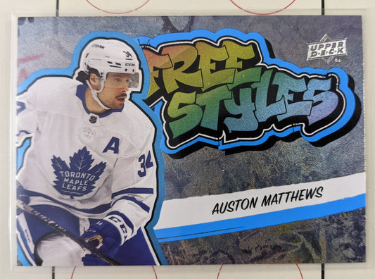 2023-24 Upper Deck Series 1 - Auston Matthews Free Styles (Blue Border) #FS-9