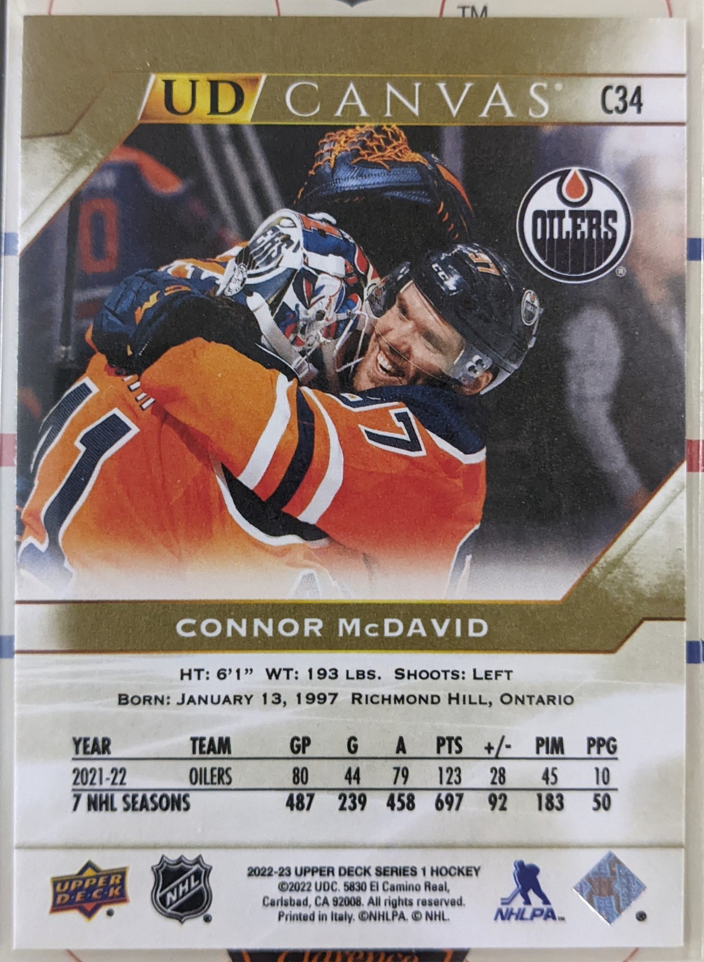 2023-24 Upper Deck Series 1 - Connor McDavid UD Canvas #C34