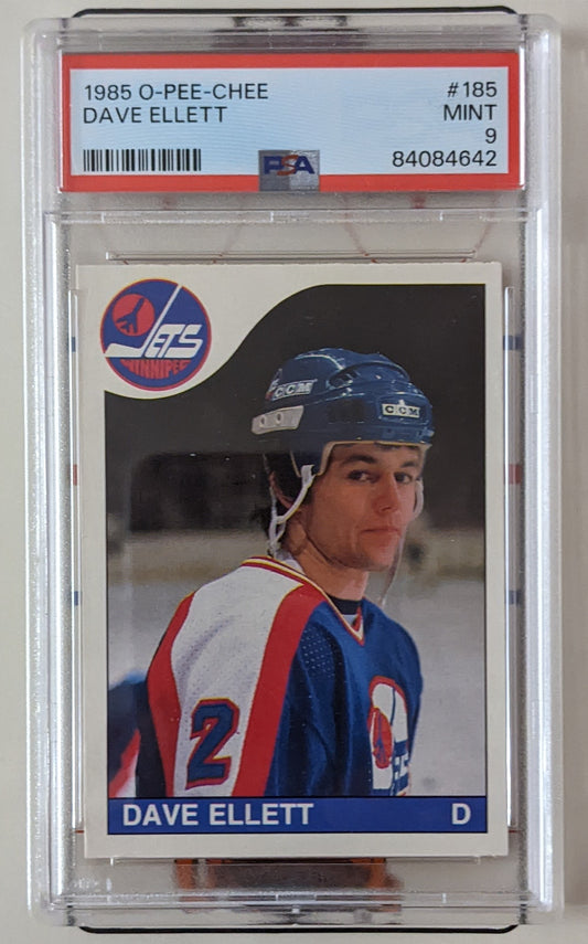 1985-86 O-Pee-Chee - Dave Ellett RC #185 (PSA 9)