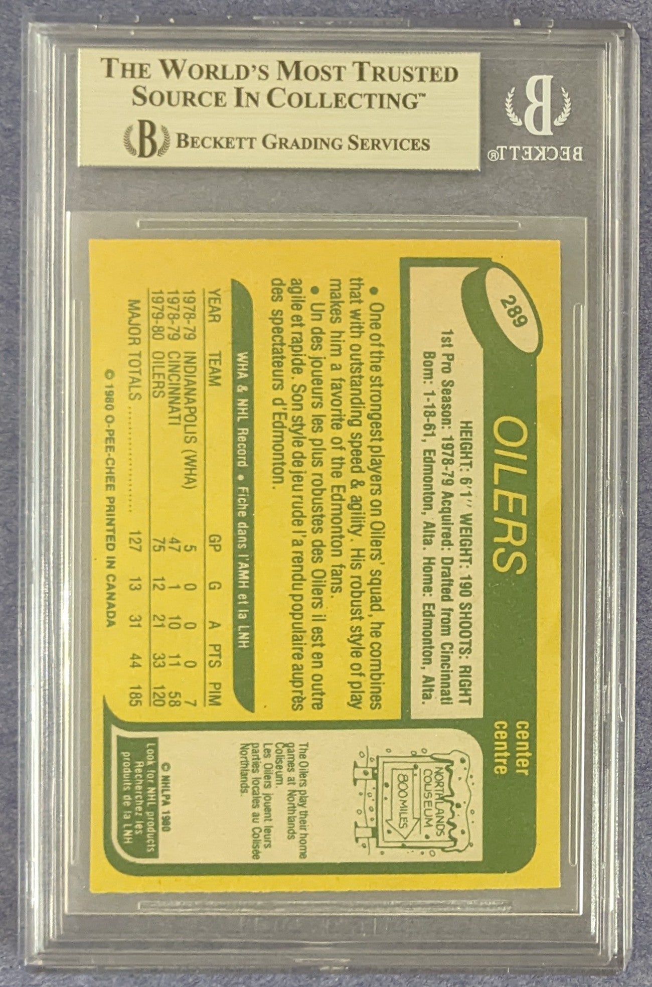 1980-81 O-Pee-Chee - Mark Messier RC #289 (BGS 7.5)