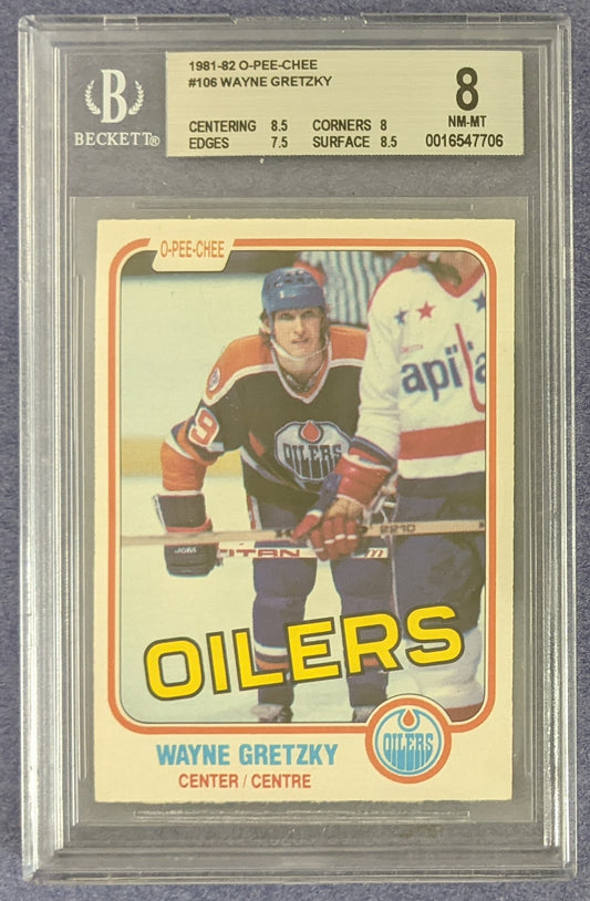 1981-82 O-Pee-Chee - Wayne Gretzky #106 (BGS 8)