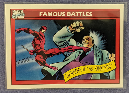 1990 Impel Marvel Universe Series 1 - Famous Battles Daredevil vs Kingpin #95