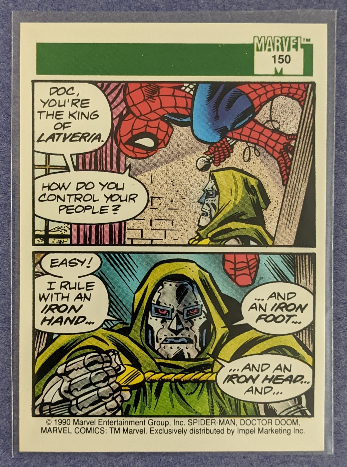 1990 Impel Marvel Universe Series 1 - Spider-Man Presents: Dr. Doom #150