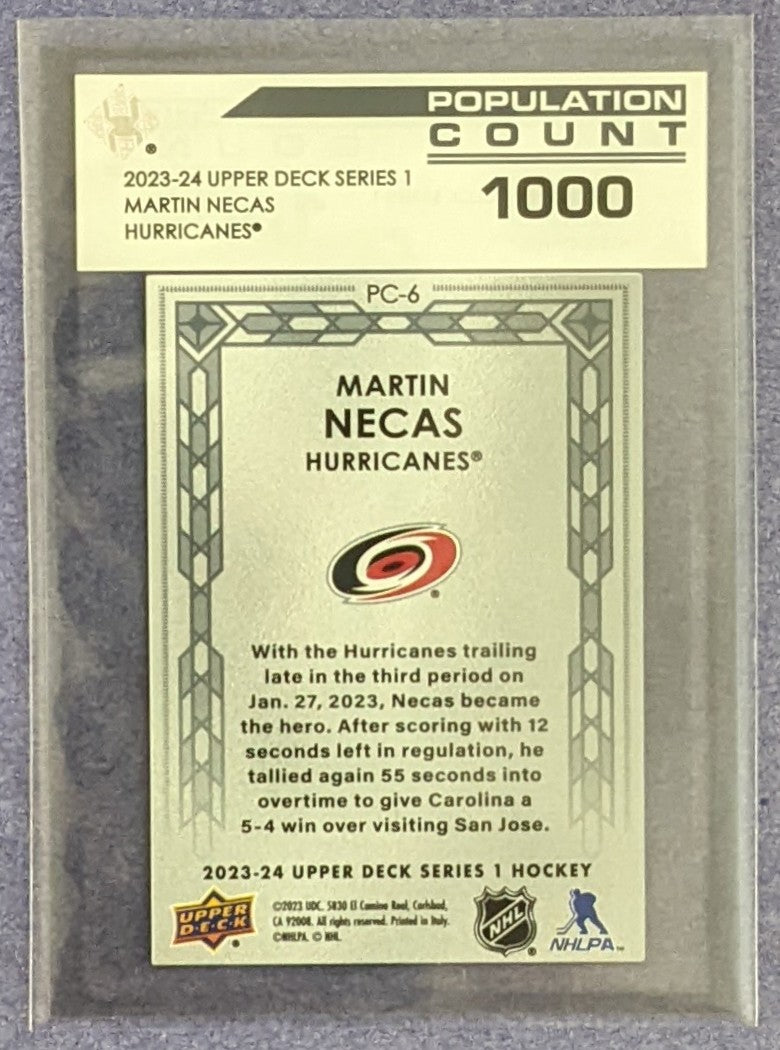 2023-24 Upper Deck Series 1 - Martin Necas Population Count 1000