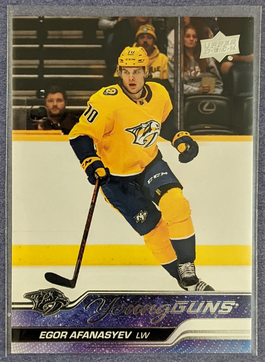 2023-24 Upper Deck Series 1 - Egor Afanasyev Young Guns RC #226