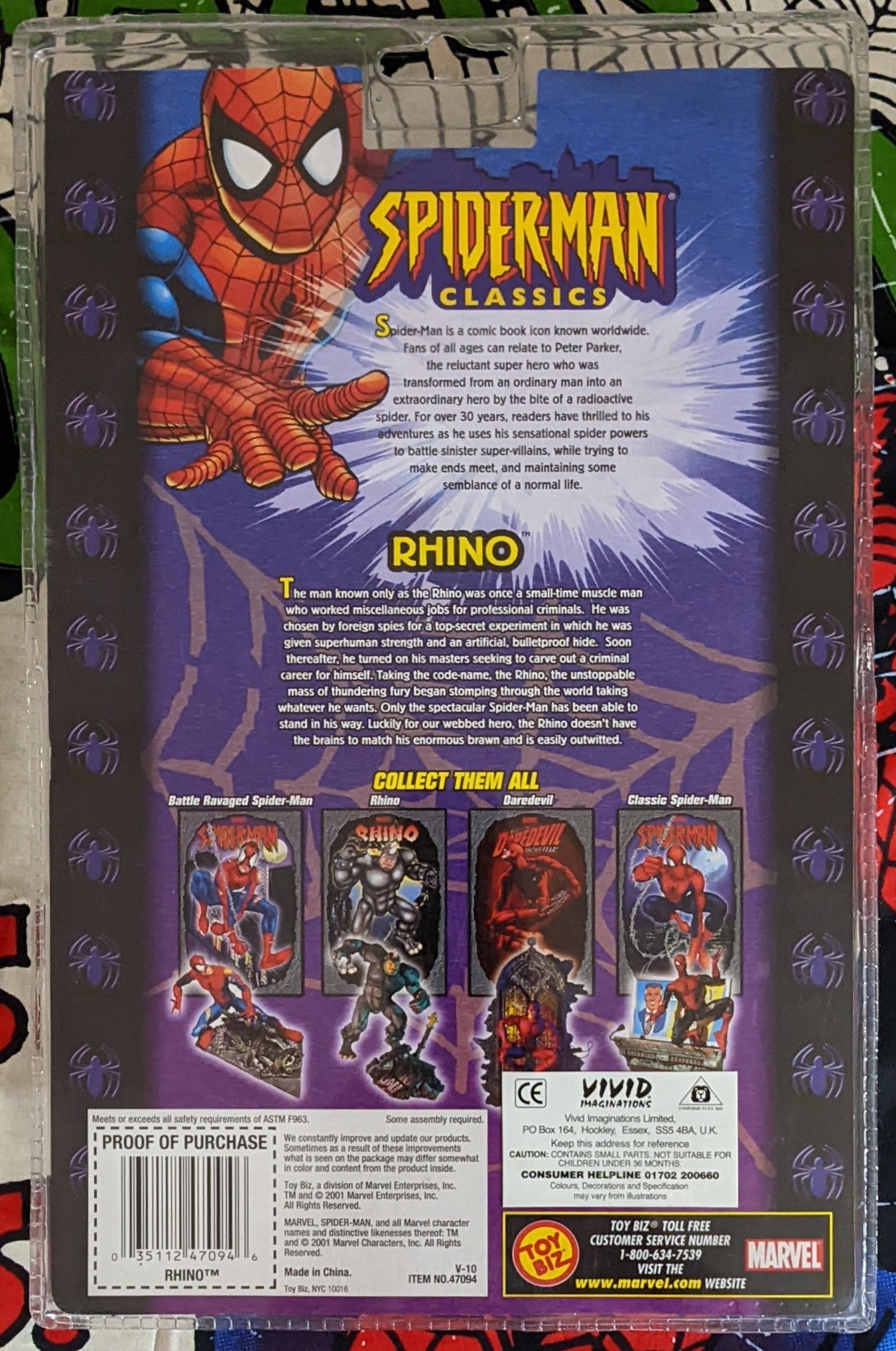 2001 Toybiz Spider-Man Classics (Vintage) - Rhino