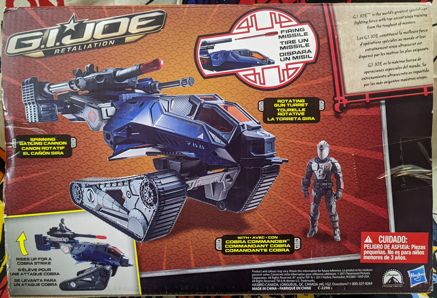 2011 Hasbro G.I. Joe Retaliation (Vintage) - H.I.S.S. Tank w/ Cobra Commander