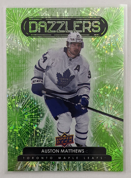 2022-23 Upper Deck Series 1 - Auston Matthews Dazzlers #DZ-1 (Green Parallel)