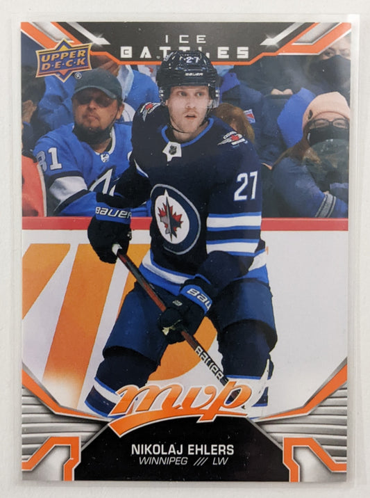 2022-23 UD MVP Ice Battles - Nikolaj Ehlers #189 (Orange Parallel)