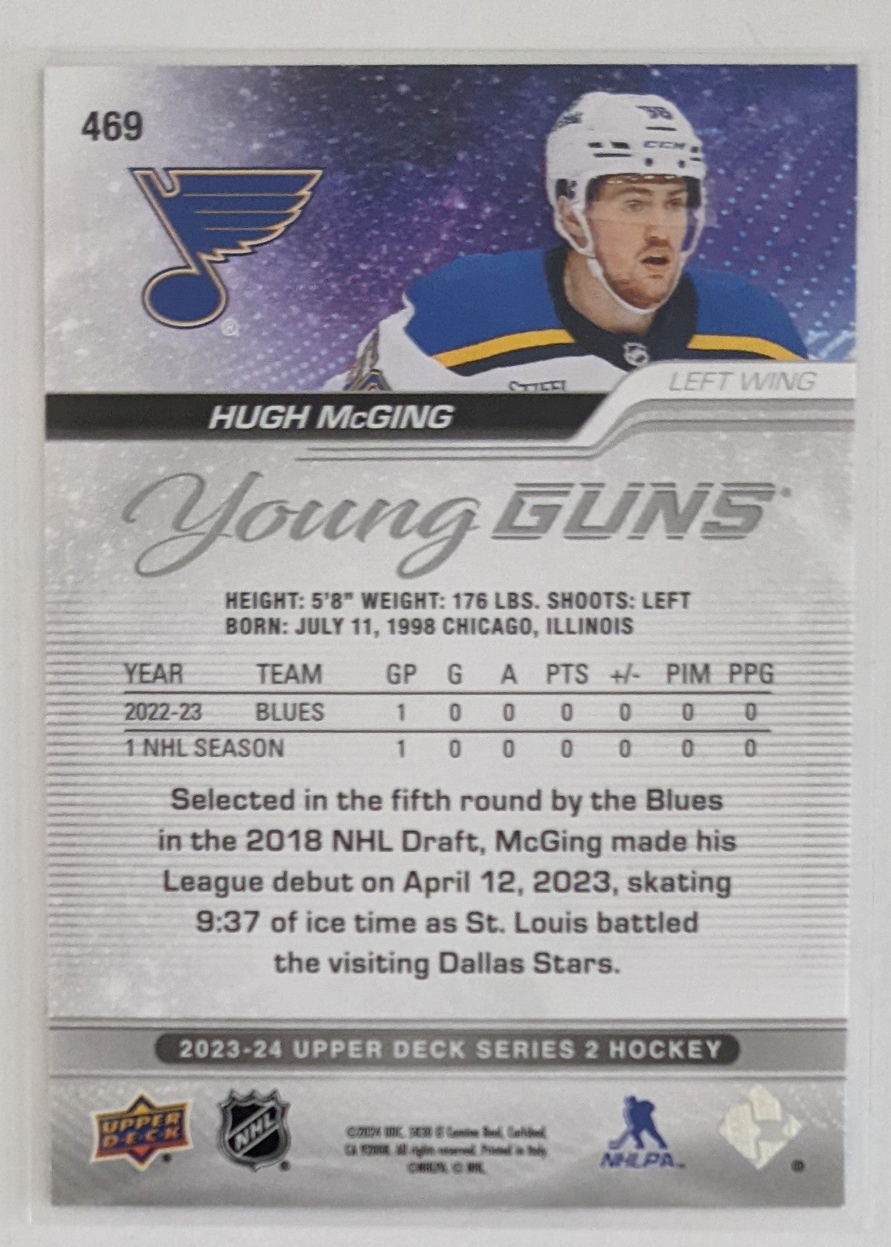 2023-24 Upper Deck Series 2 - Hugh McGing Young Guns RC #469