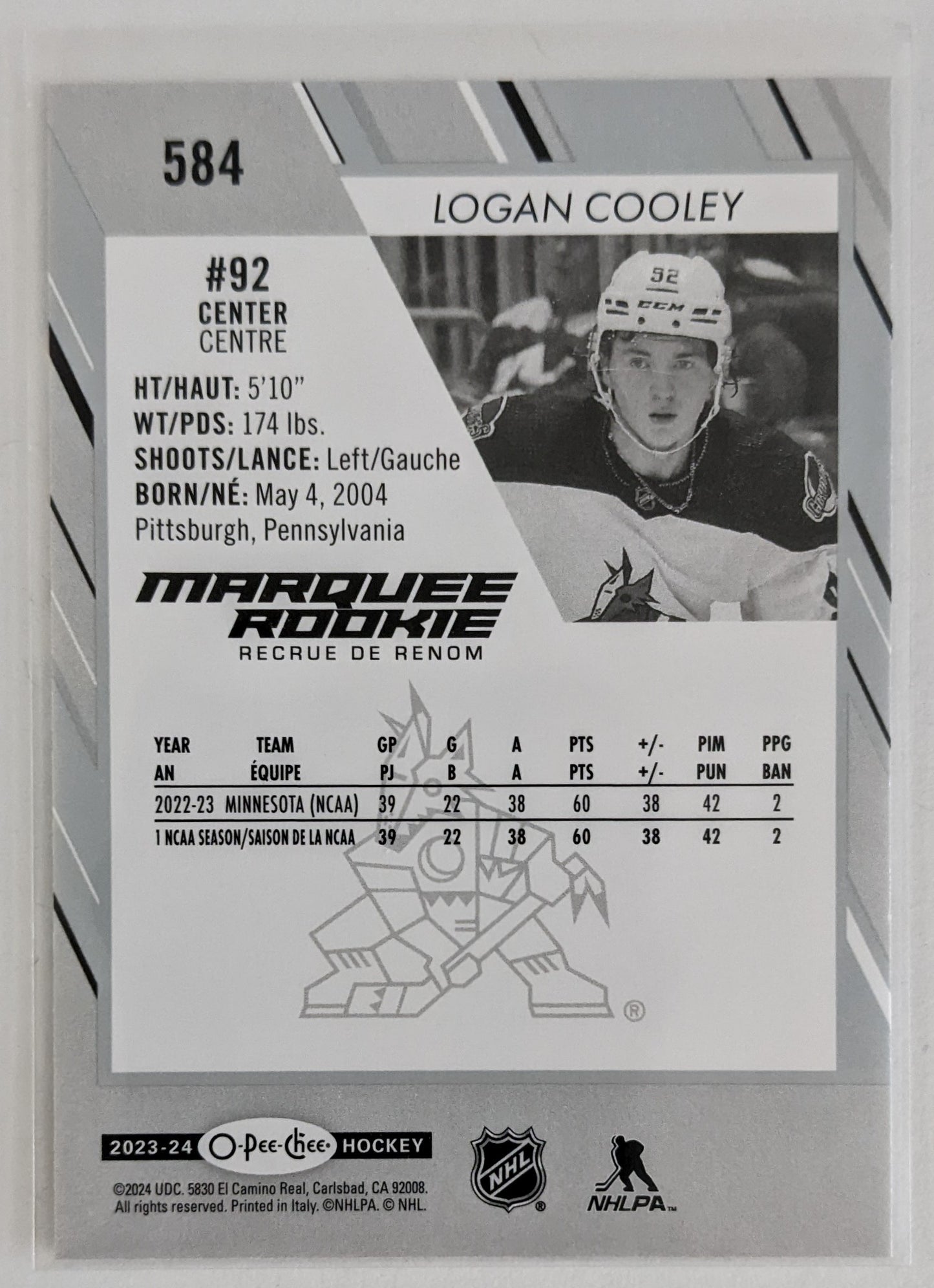 2023-24 O-Pee-Chee - Logan Cooley Marquee Rookie #584