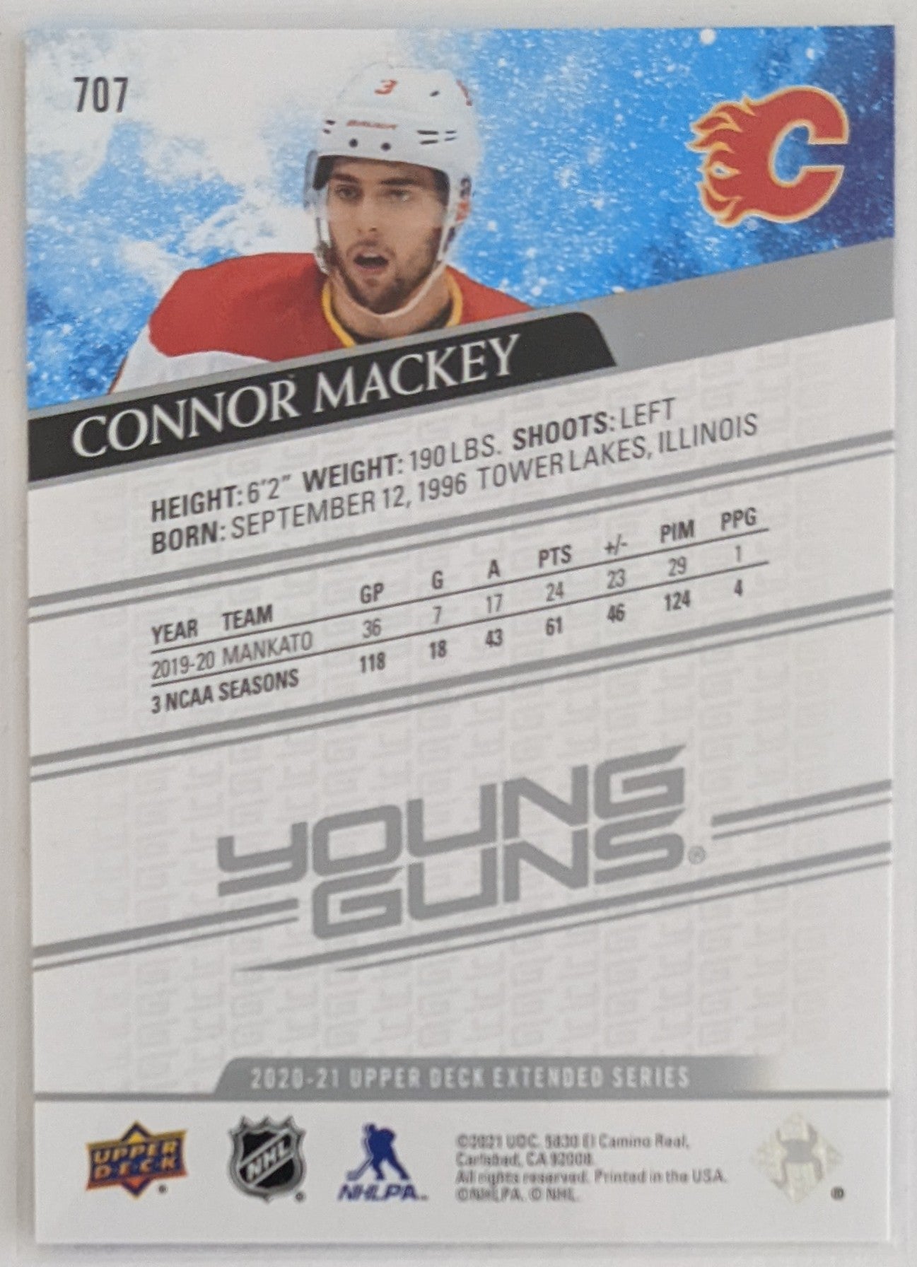 2020-21 Upper Deck - Connor MacKey Young Guns RC #707