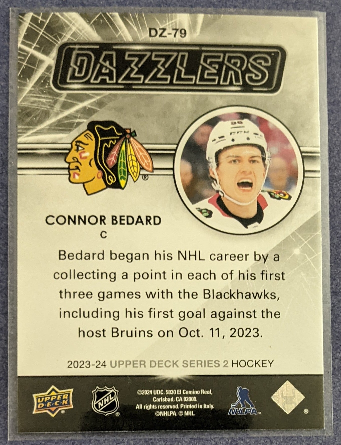 2023-24 Upper Deck Series 2 - Connor Bedard Dazzlers #DZ-79 (Green)