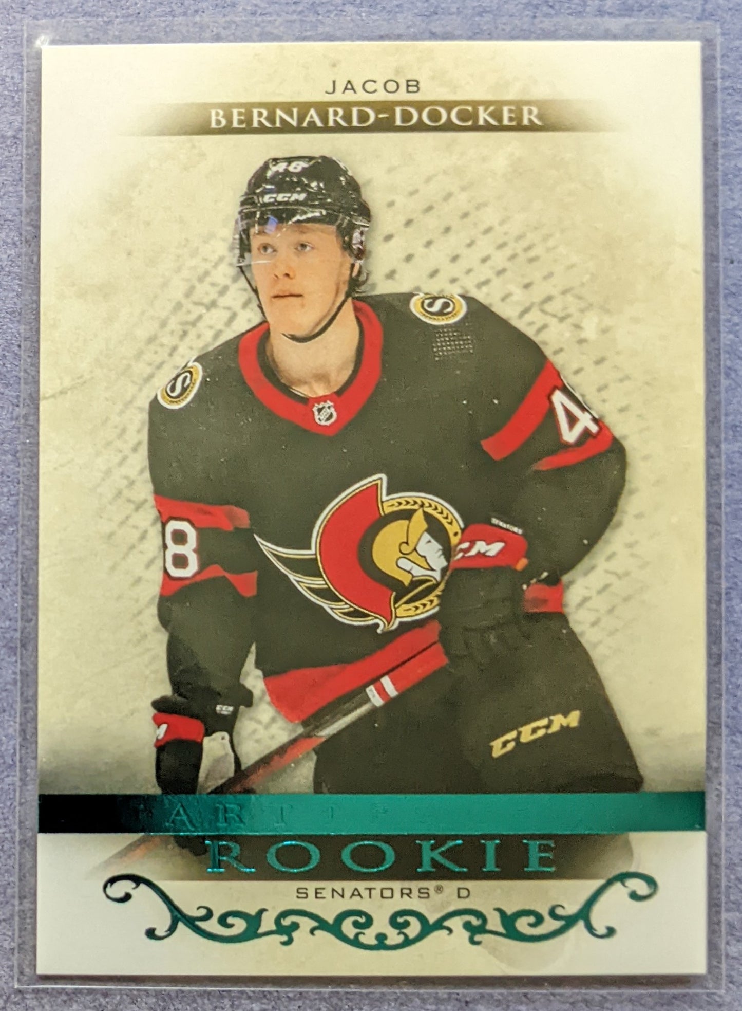 2021-22 UD Artifacts - Jacob Bernard-Docker Rookie #170 (Teal Parallel)