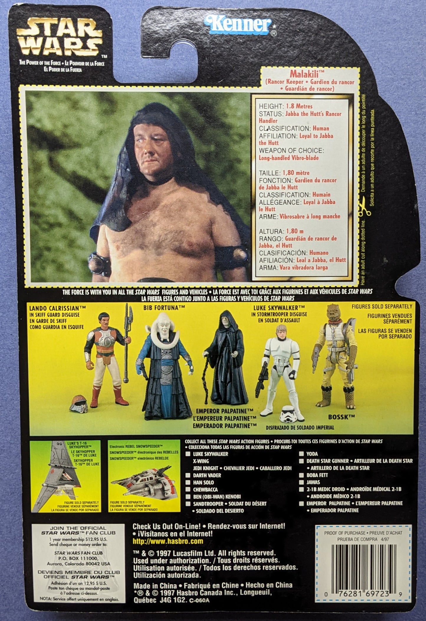 1997 Hasbro Star Wars Power Of The Force (Vintage) - Malakili (Rancor Keeper)