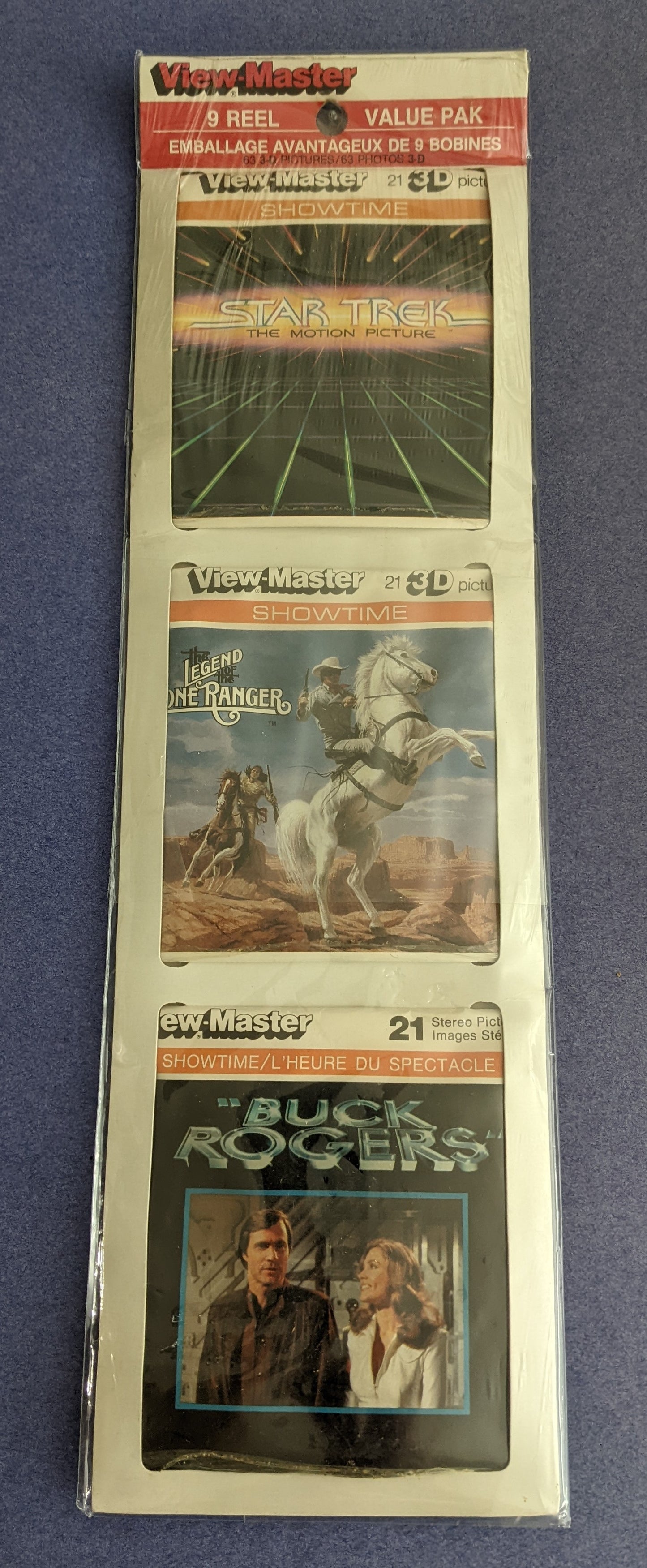 1970s View-Master 9 Reel Value Pak - Star Trek, Lone Ranger, Buck Rogers