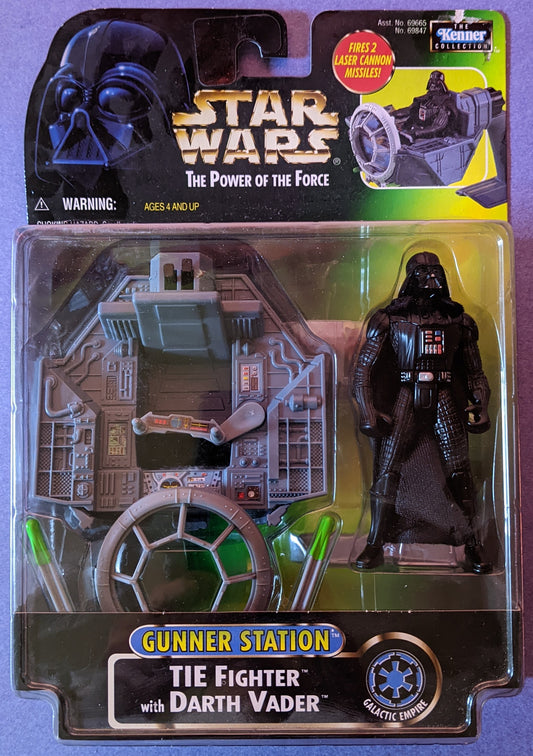 1998 Star Wars The Power Of The Force (Vintage) - Tie Fighter with Darth Vader