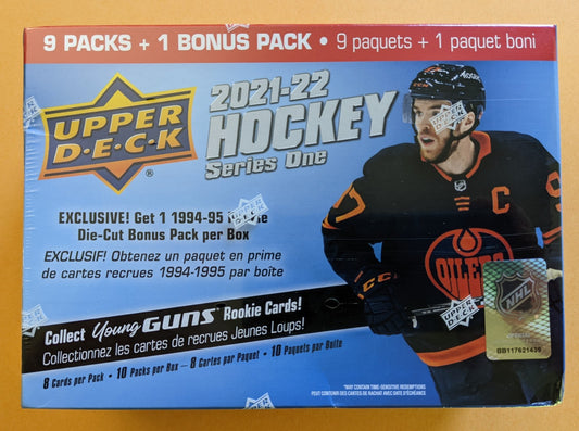 2021-22 Upper Deck Series 1 Mega Box - 9 Packs & 1 Bonus Pack