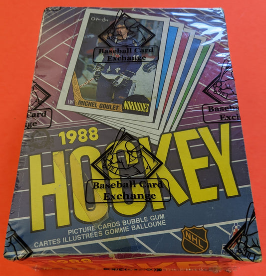 1987-88 O-Pee-Chee Hockey Full Box (Vintage) - 48 Unopened Packs (BBCE Auth)