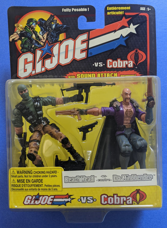 2002 Hasbro G.I. Joe vs Cobra (Vintage) - Beach Head vs Dr. Mindbender