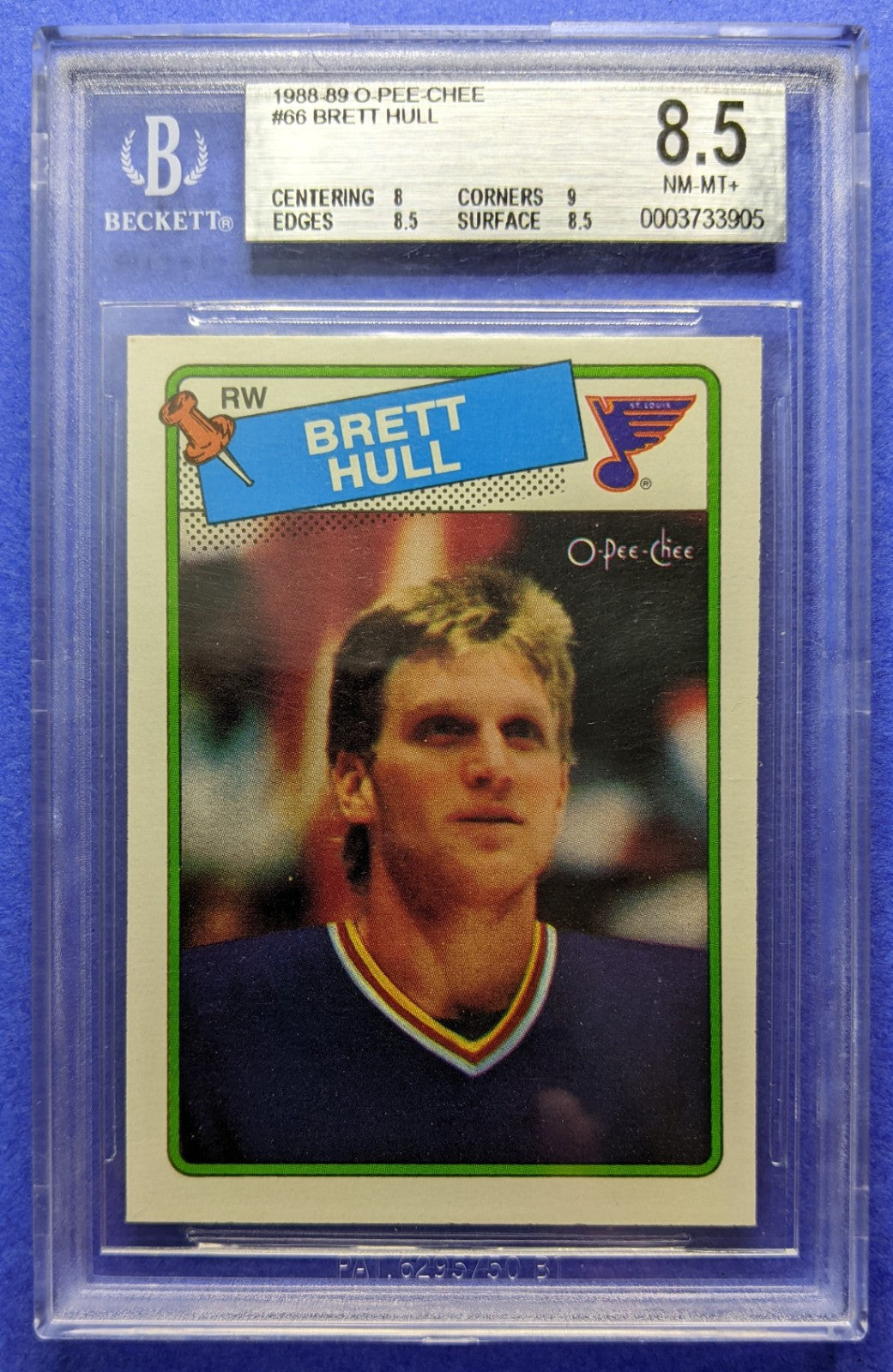 1988-89 O-Pee-Chee - Brett Hull RC #66 BGS Grade 8.5