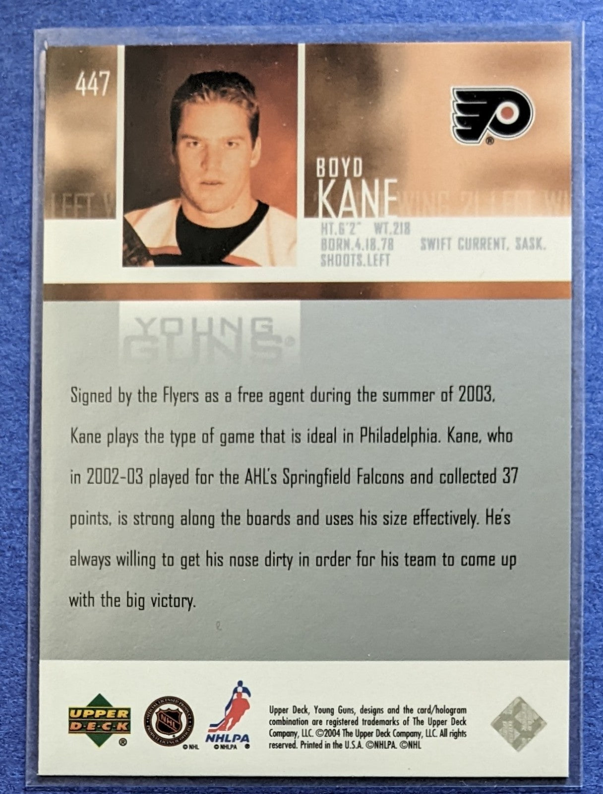 2003-04 Upper Deck - Boyd Kane Young Guns RC #447