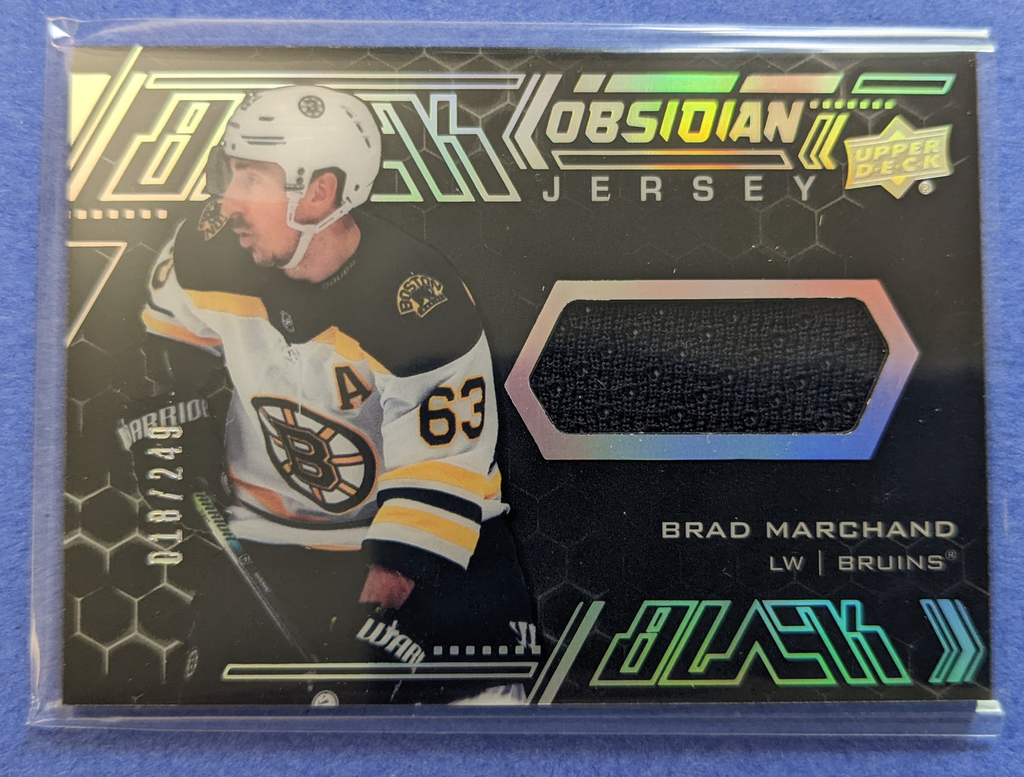 2020-21 Upper Deck Black Obisidan Jersey - Brad Marchand #OJ-BM (018/249)