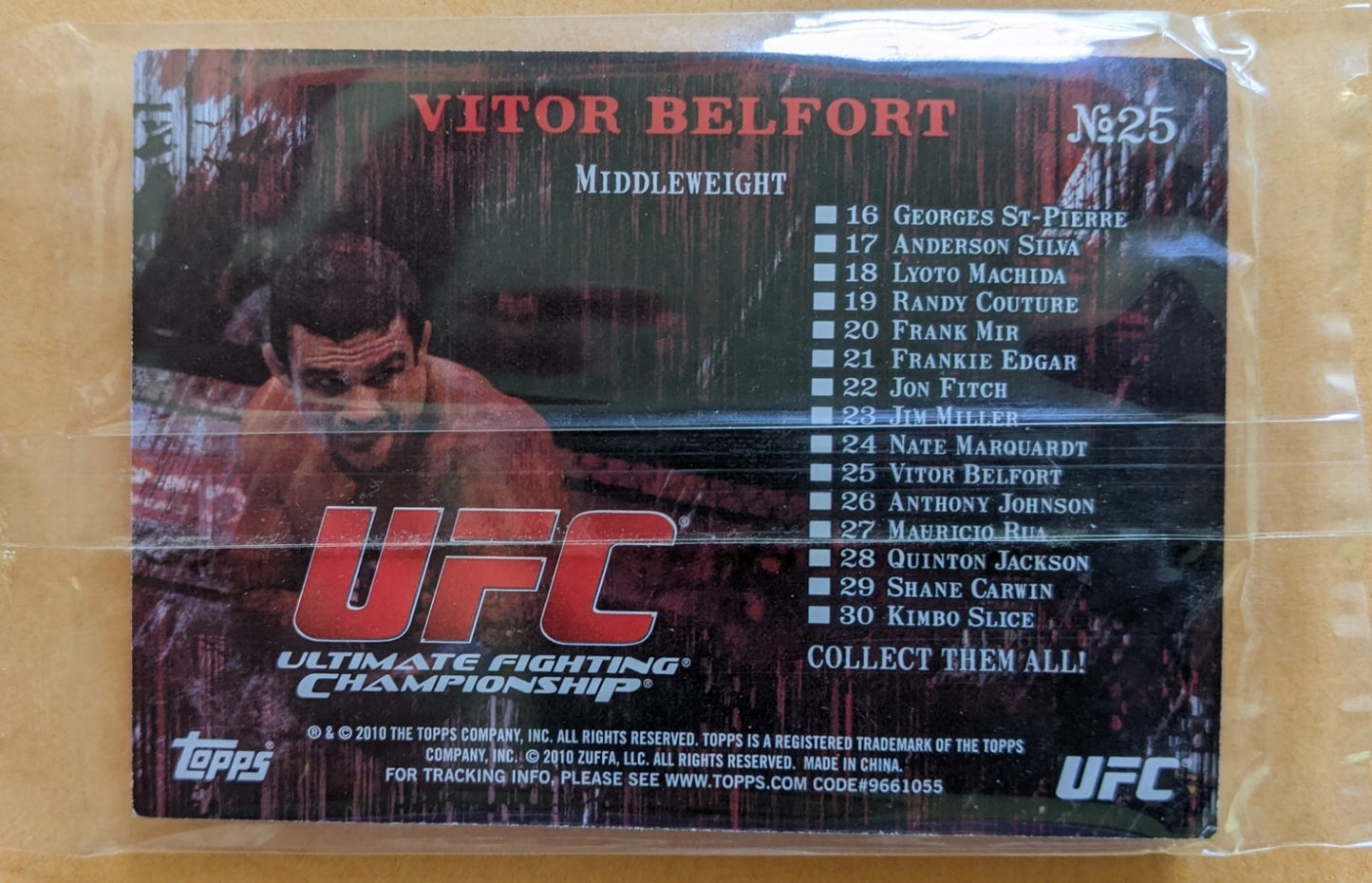 2010 Topps UFC Main Event Exclusive Poker Chip - Vitor Belfort #25