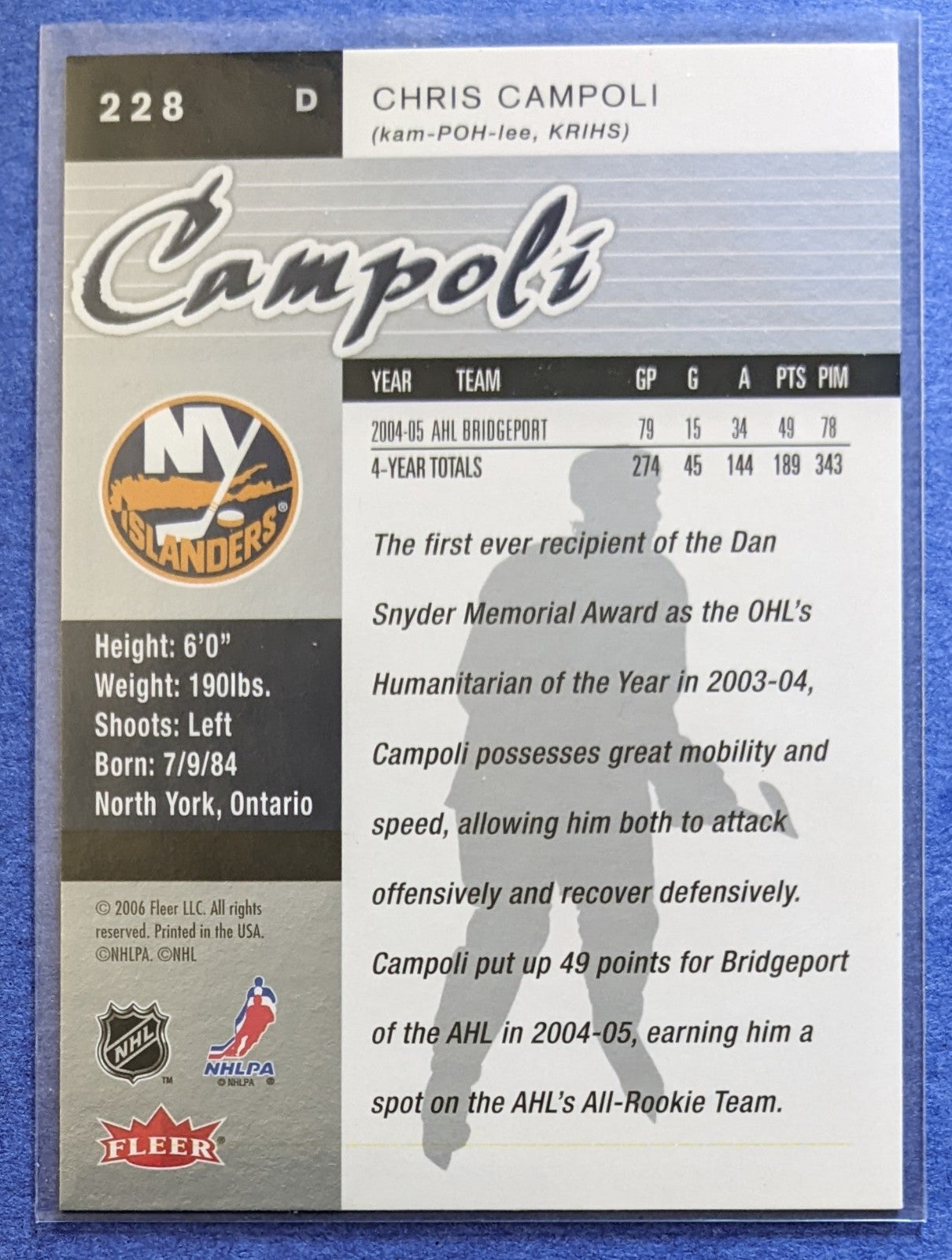 2005-06 Fleer Ultra - Chris Campoli RC #228