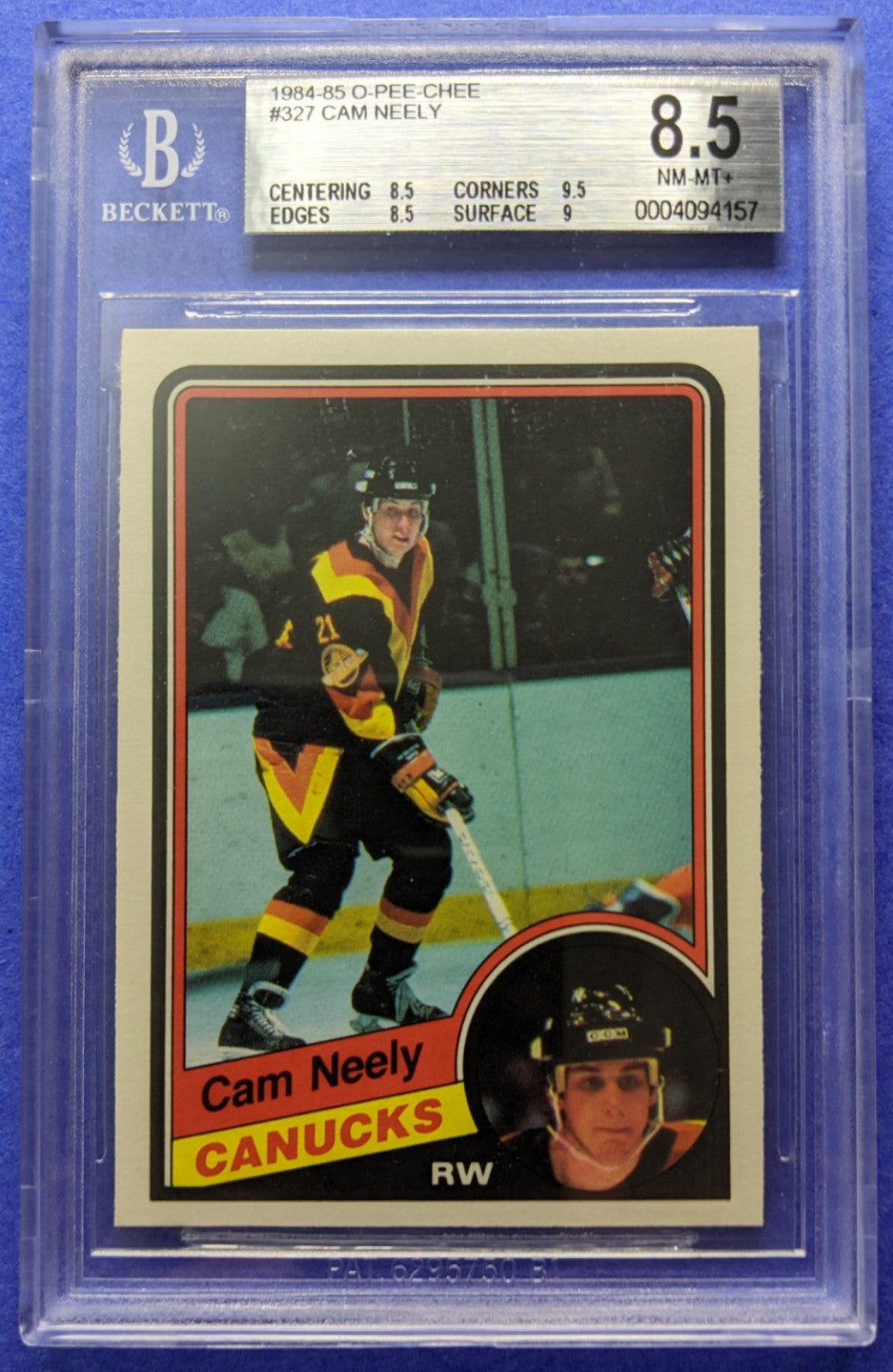 1984-85 O-Pee-Chee - Cam Neely RC #327 BGS Grade 8.5