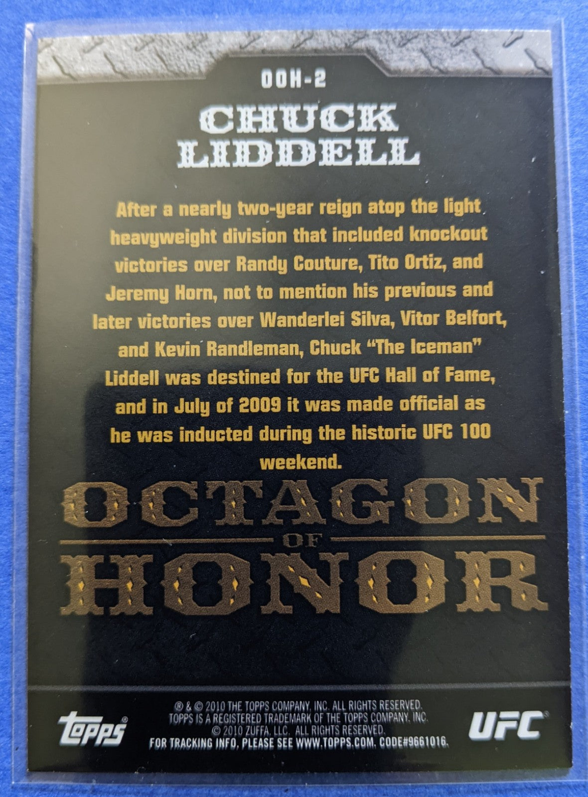 2010 Topps UFC Octagon of Honor - Chuck Liddell #OOH-2