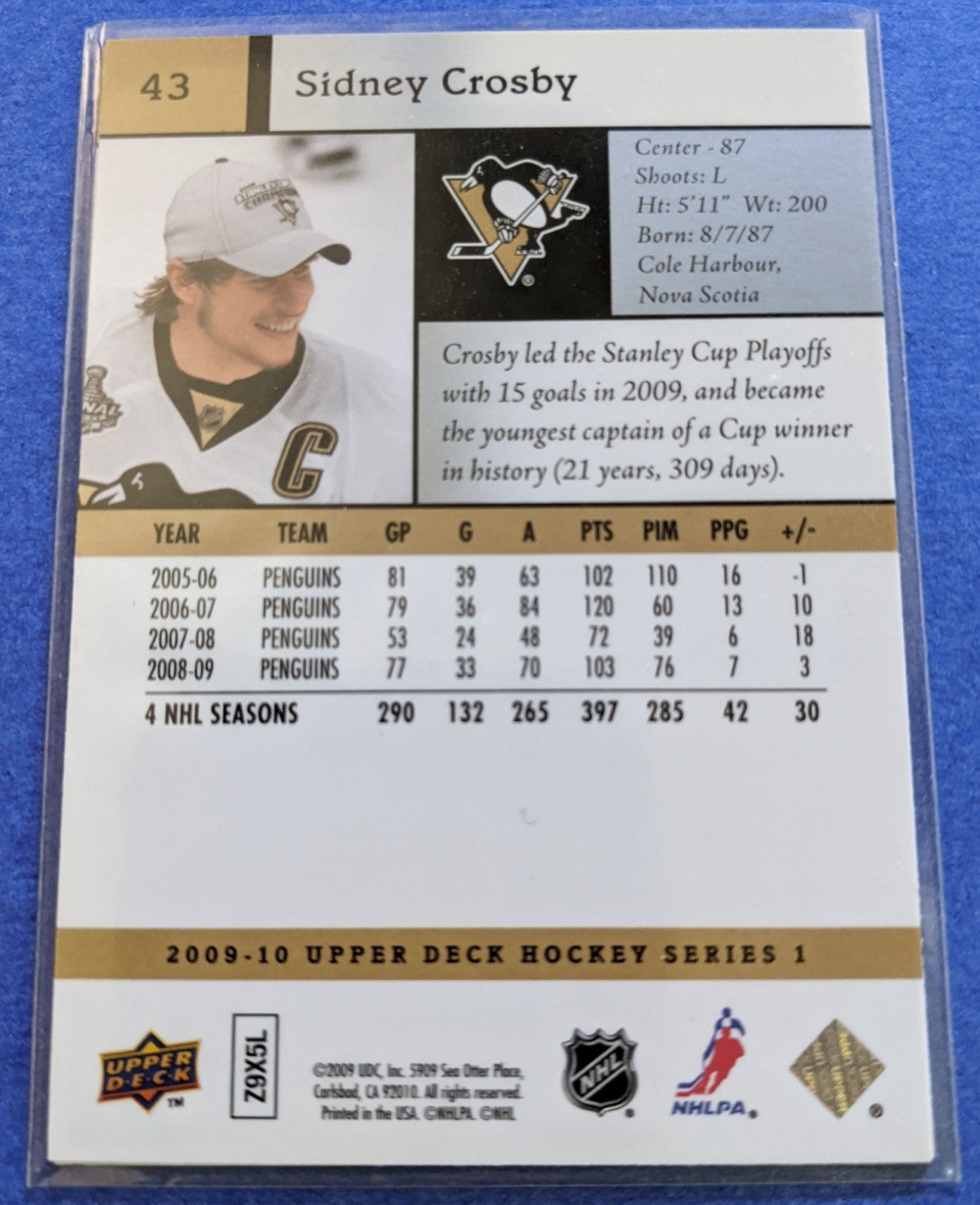 2009-10 Upper Deck - Sidney Crosby #43