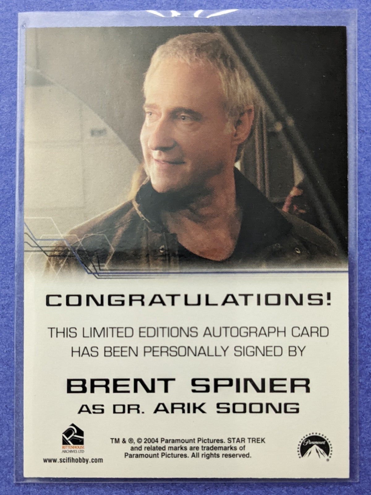 2005 Rittenhouse Star Trek Enterprise Authentic Autograph - Brent Spiner