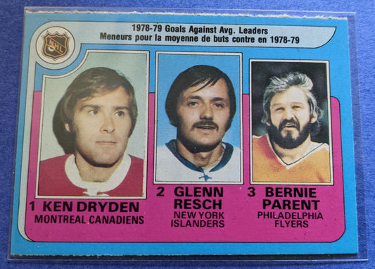 1979-80 O-Pee-Chee Goals Against Average Leaders - Dryden/Resch/Parent #6