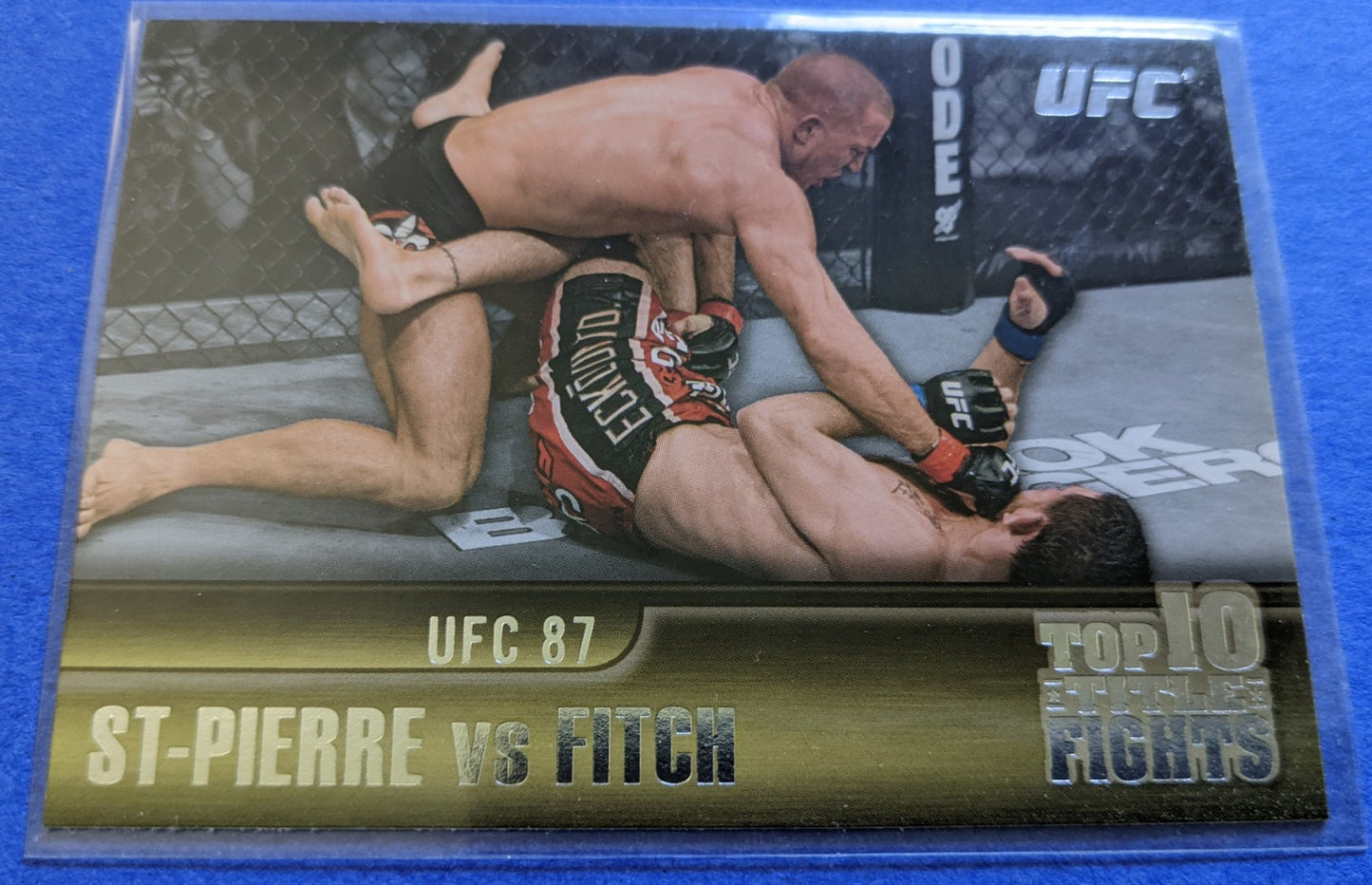 2011 Topps UFC Title Shot Top 10 Title Fights - St. Pierre vs. Fitch #TT-14