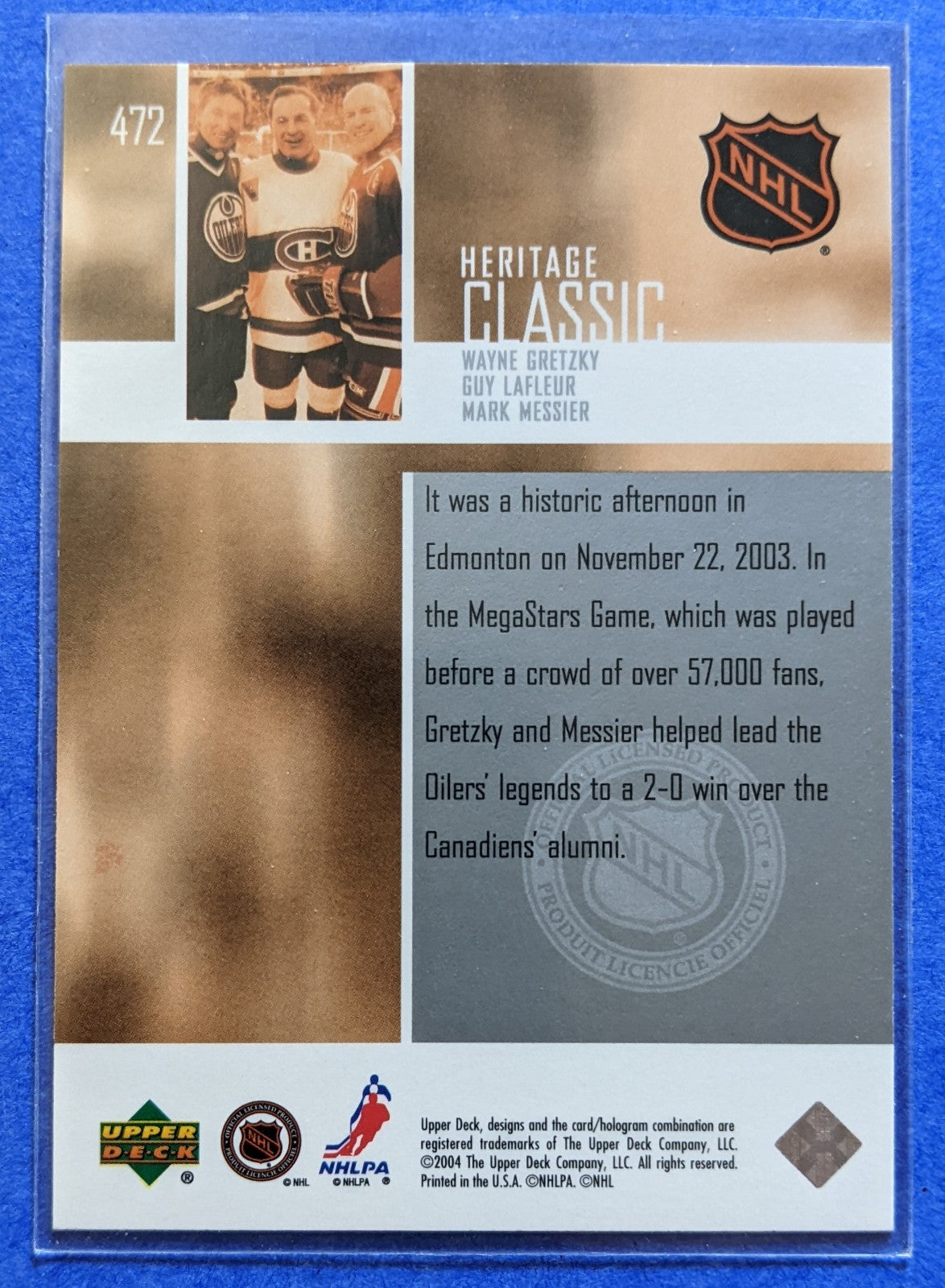 2003-04 Upper Deck Heritage Classic - Gretzky/Lafleur/Messier #472