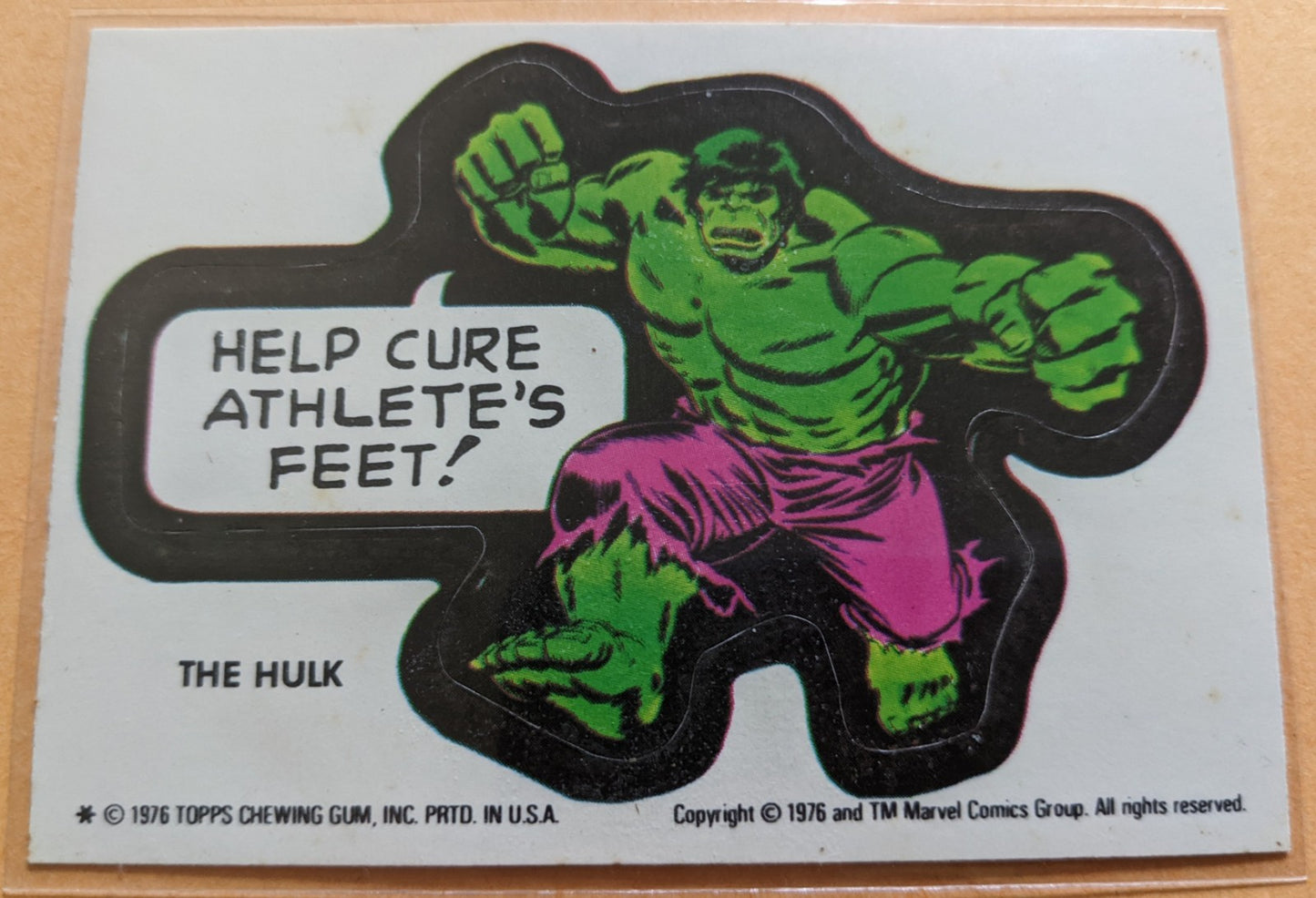 1976 Topps Marvel Super Heroes - The Hulk