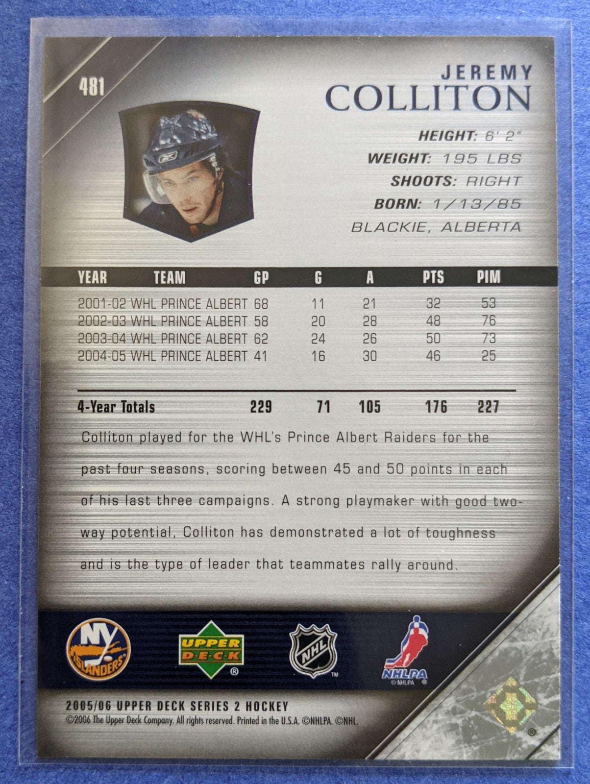 2005-06 Upper Deck - Jeremy Colliton Young Guns RC #481